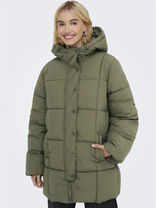 JDYWonder Lang Hood Puffer Jakke